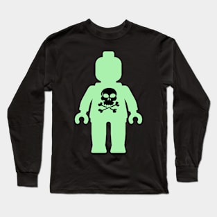 Minifig with Skull Design Long Sleeve T-Shirt